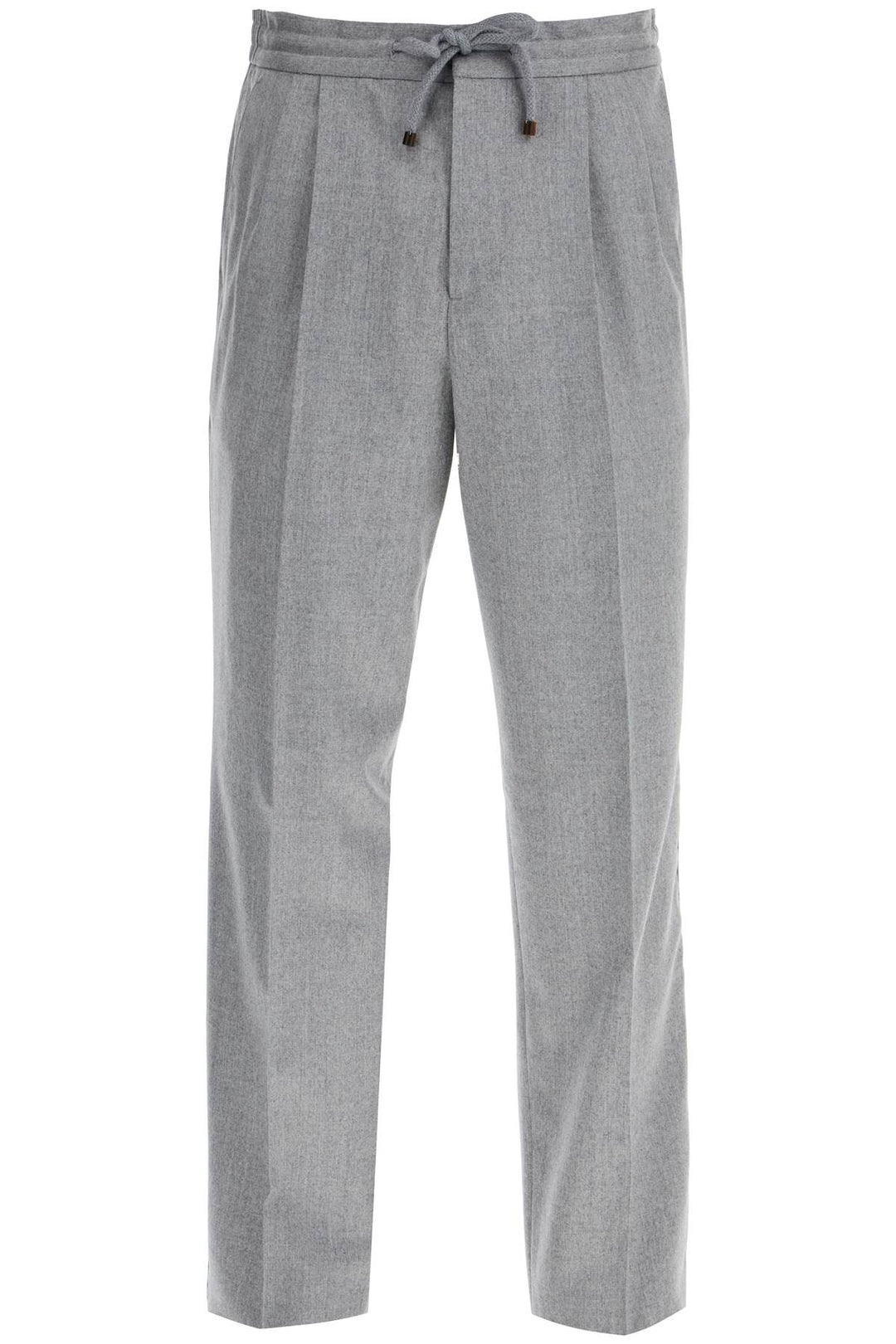 wool flannel leisure fit pants in-0