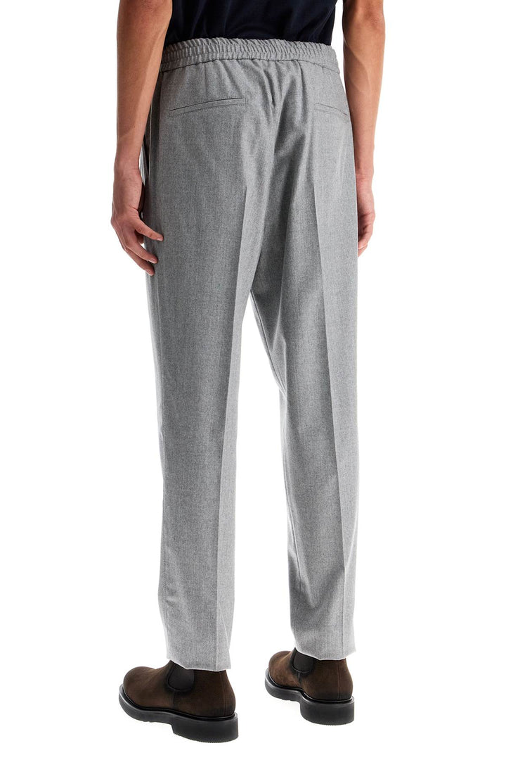 wool flannel leisure fit pants in-2