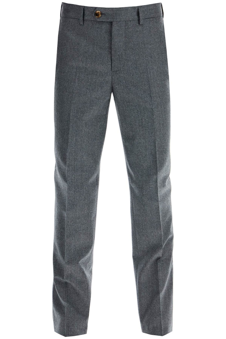 italian fit flannel trousers for a-0