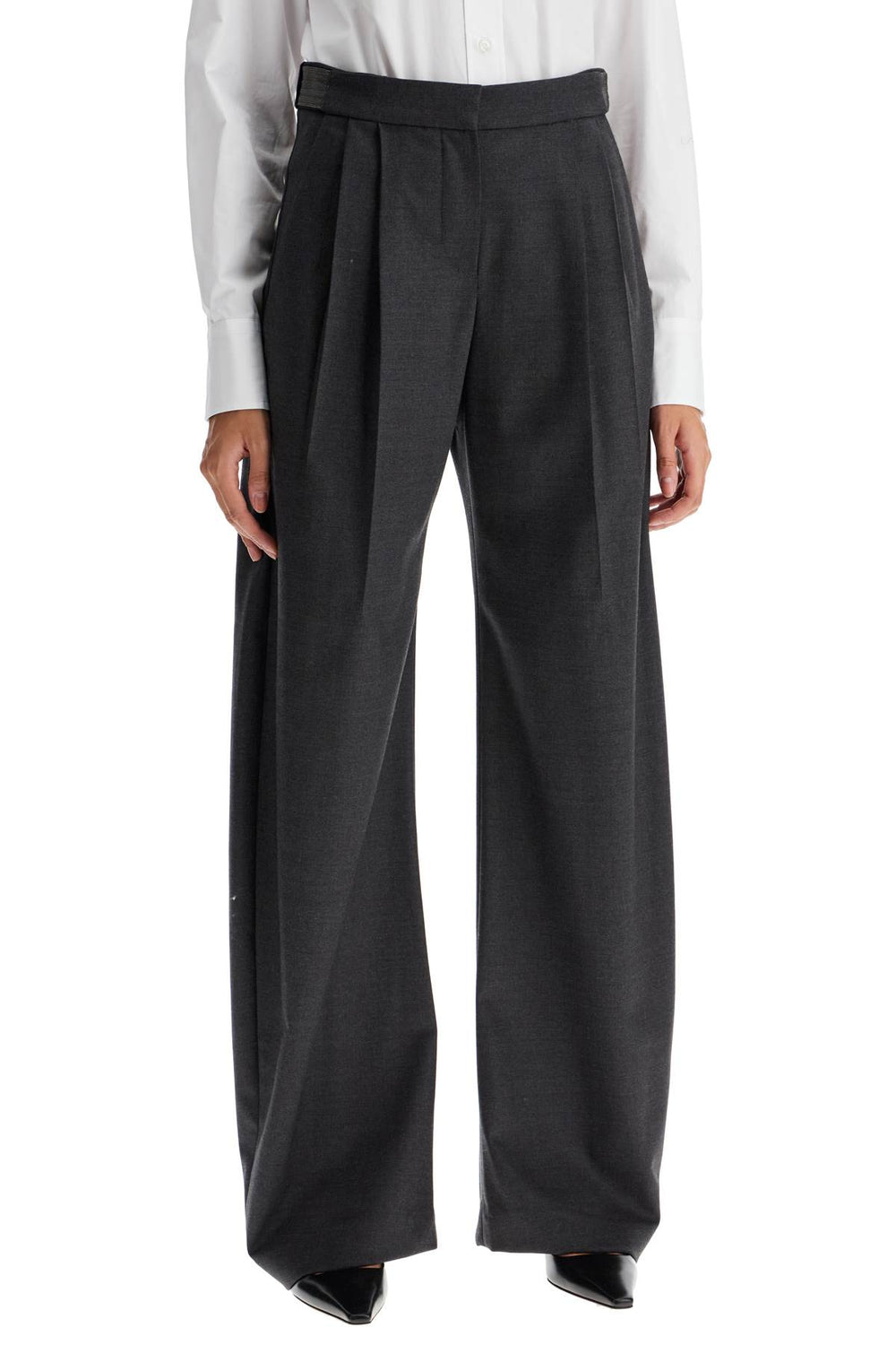 stretch wool trousers for men/w-1