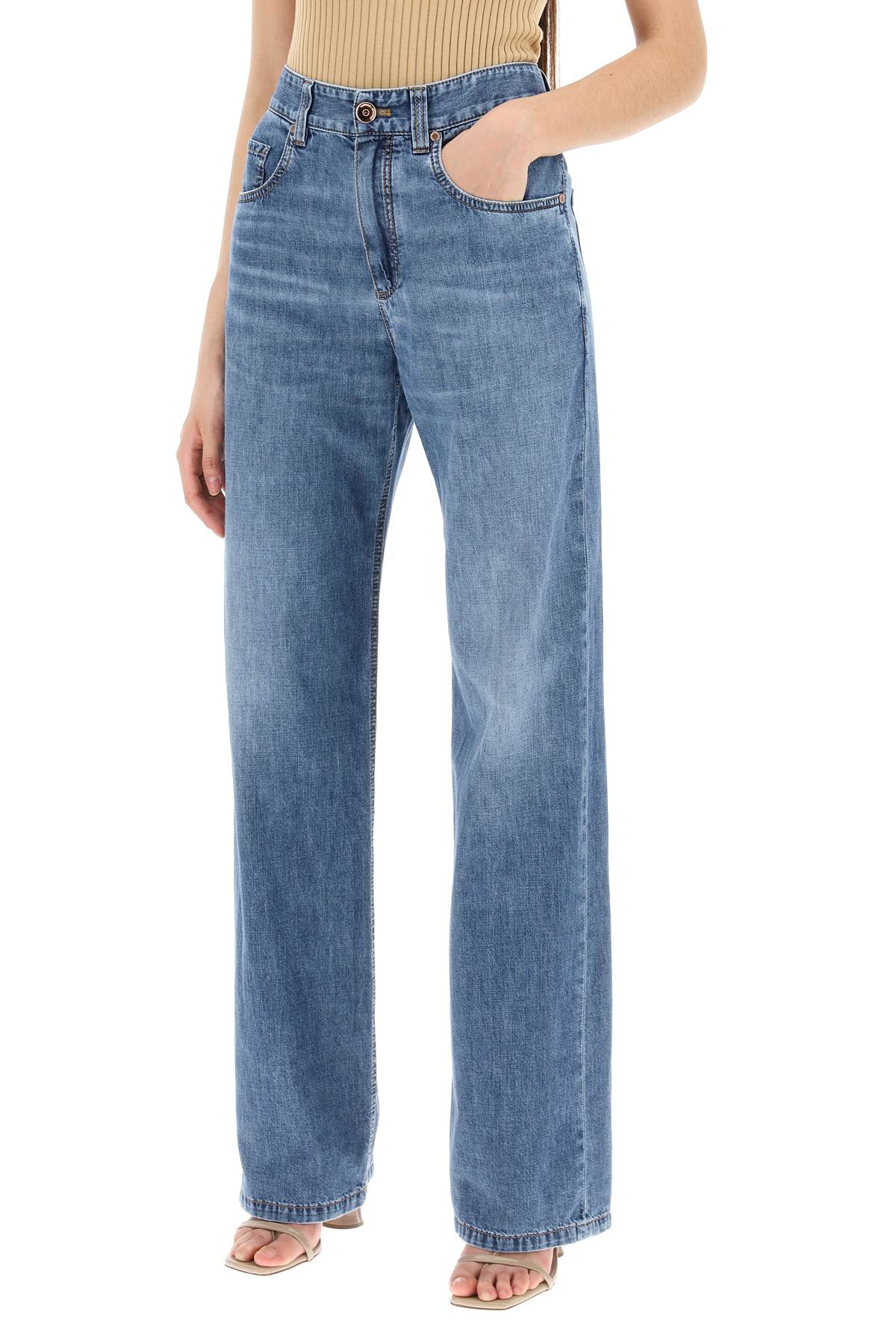 loose cotton denim jeans in nine words-3