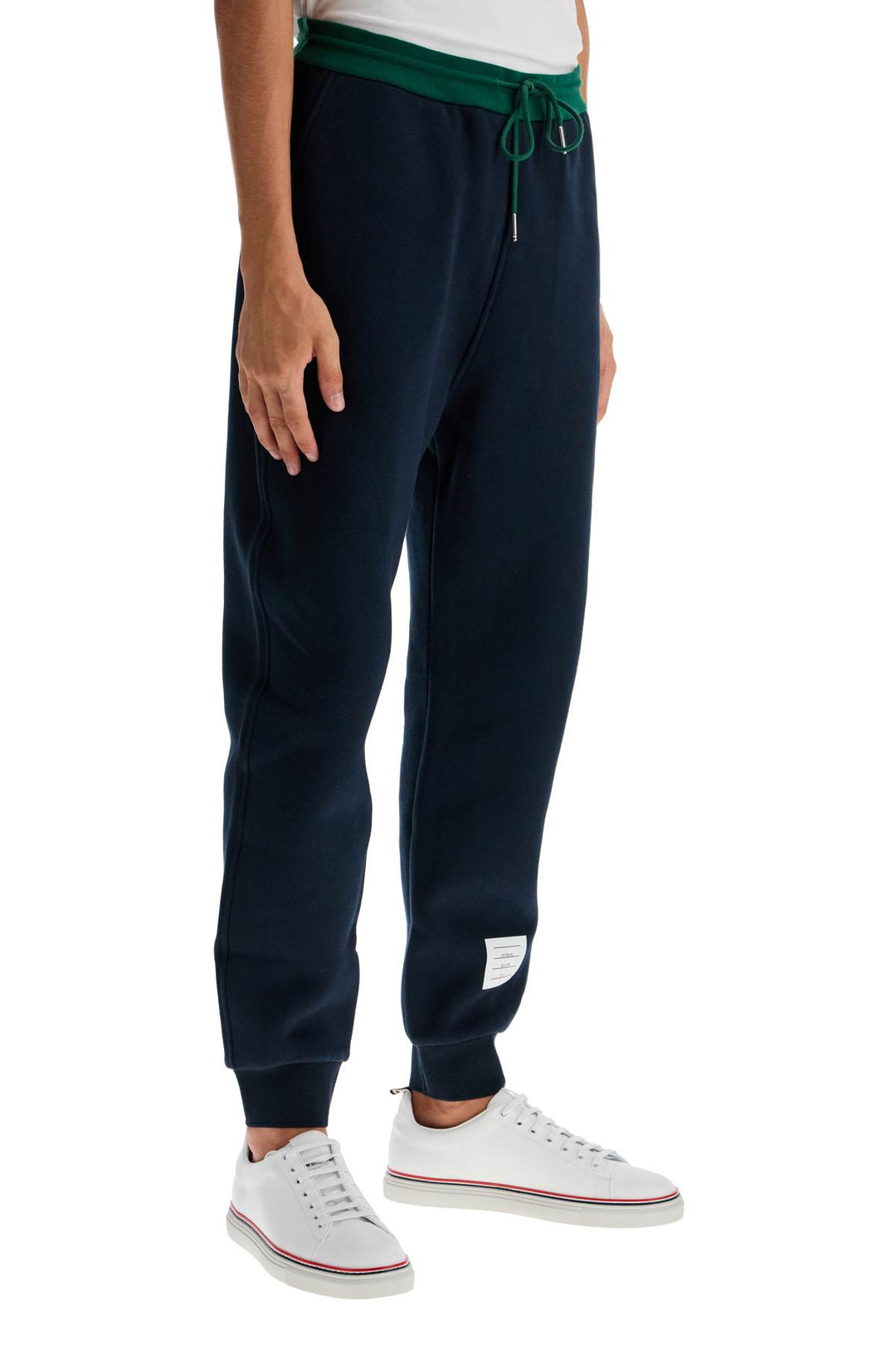 color block fleece joggers for men-1