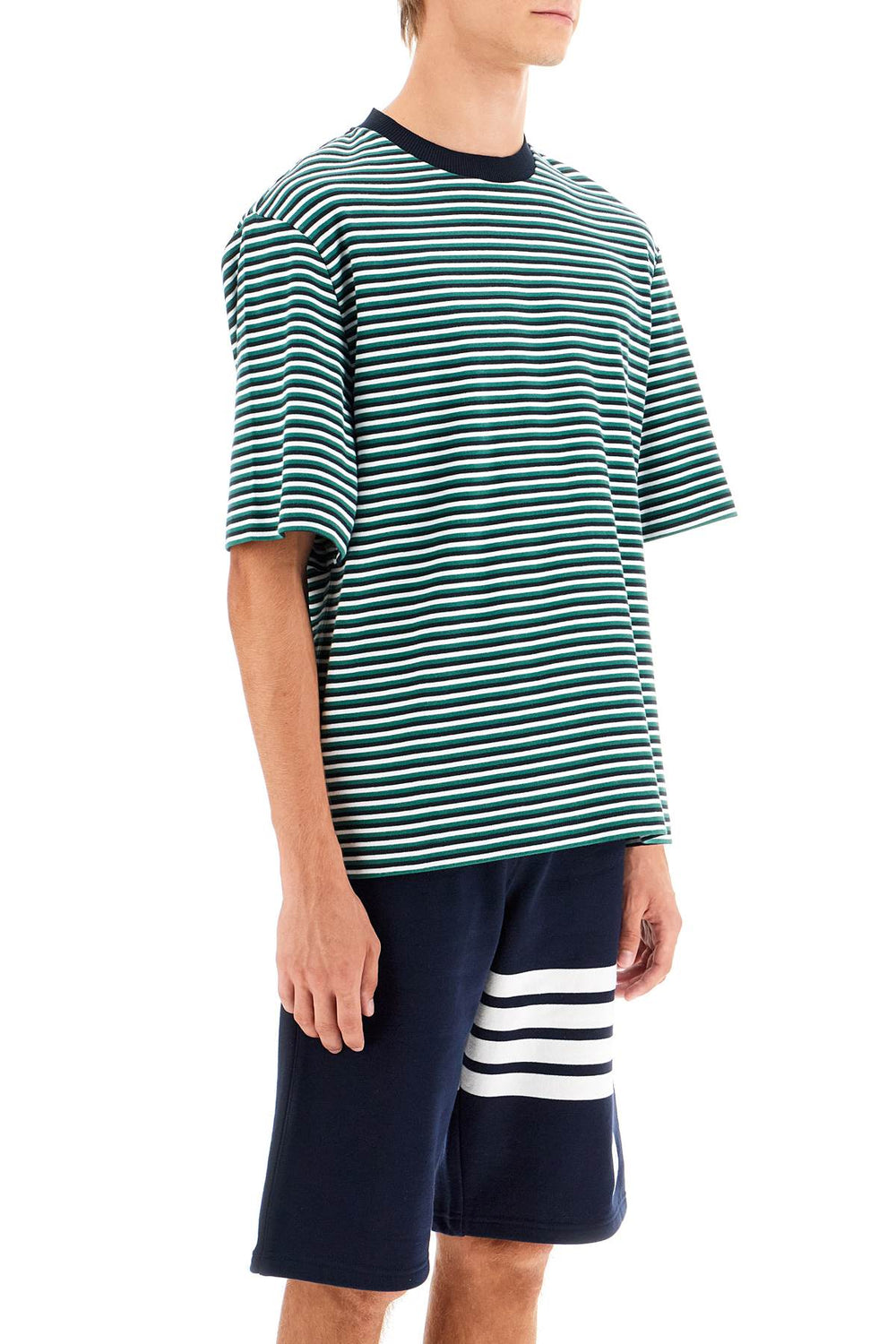 "striped oversized jersey t-shirt"-1