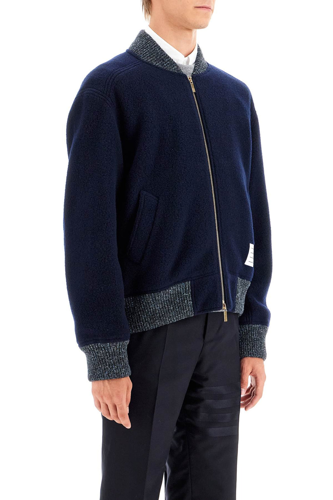 woolen fleece bomber jacket-1