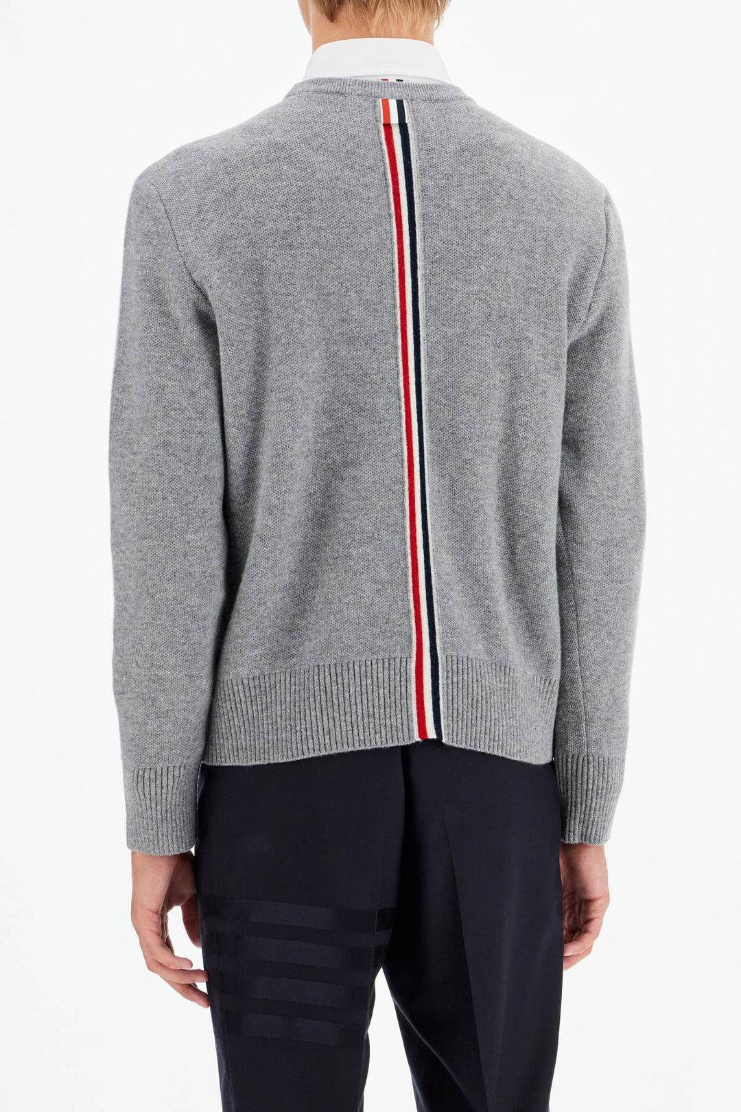 wool piqué crewneck pullover-2