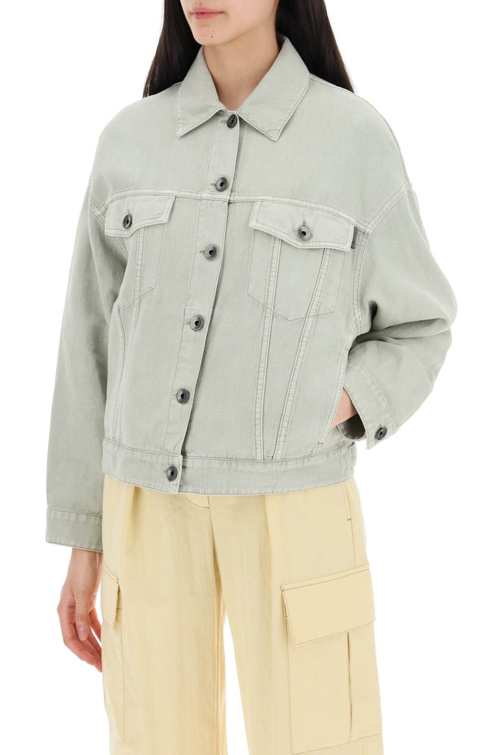 cotton and linen cover trucker jacket-3