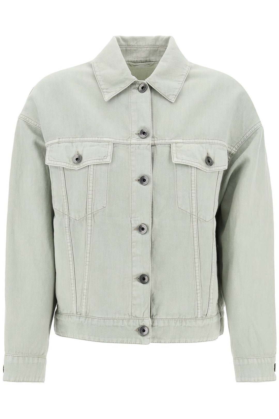 cotton and linen cover trucker jacket-0