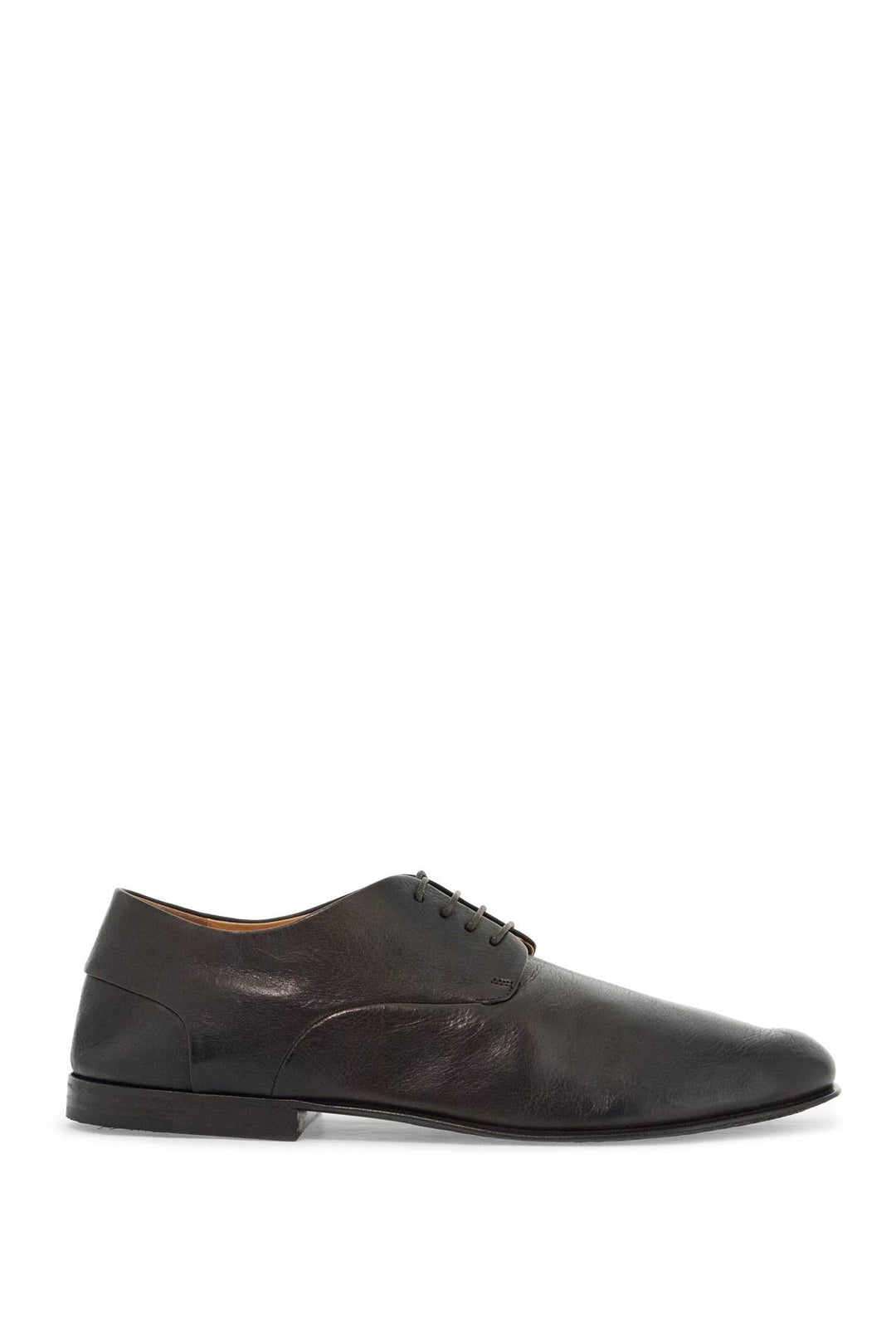 dark brown calfskin derby with leather sole-0