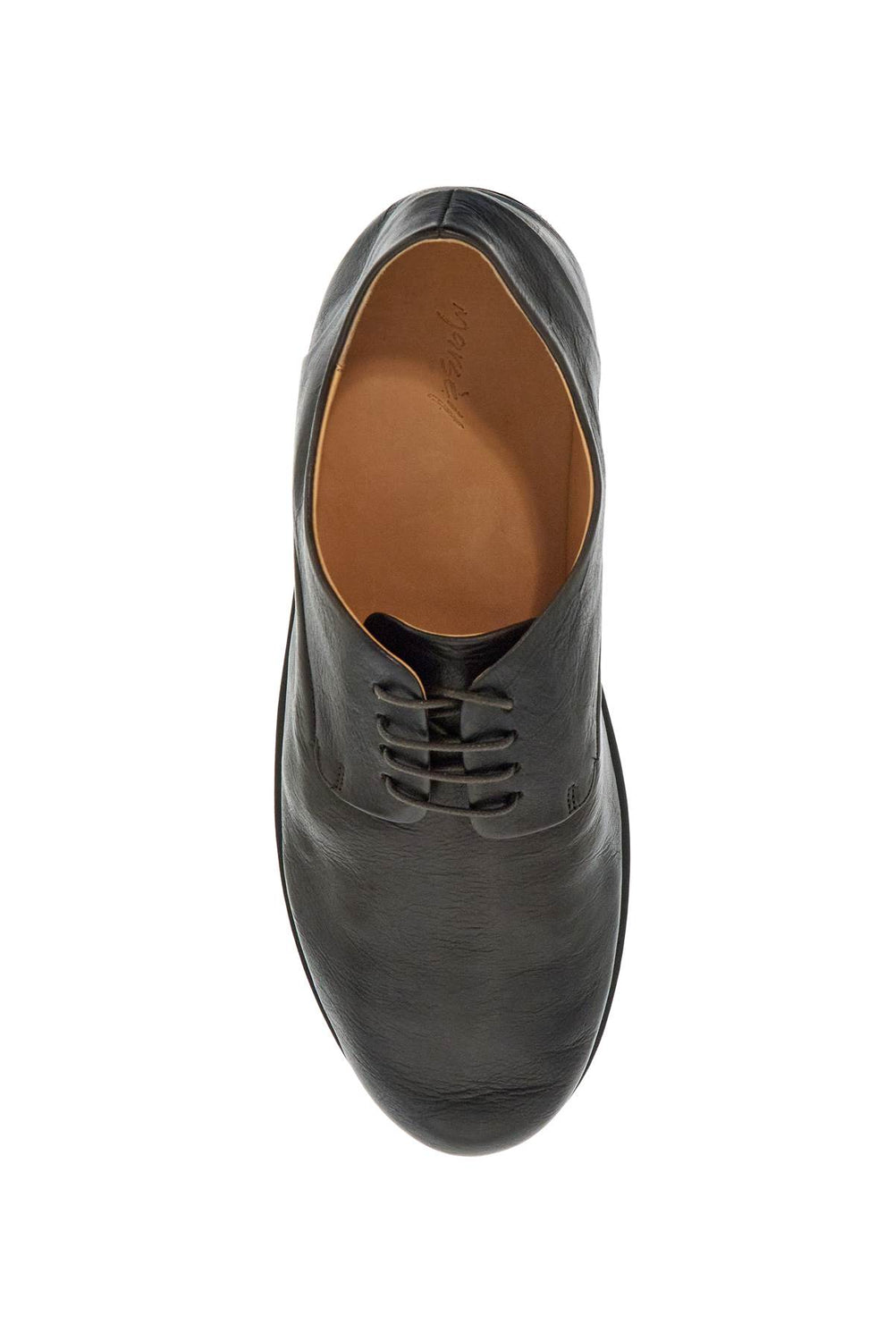 dark brown calfskin derby with leather sole-1