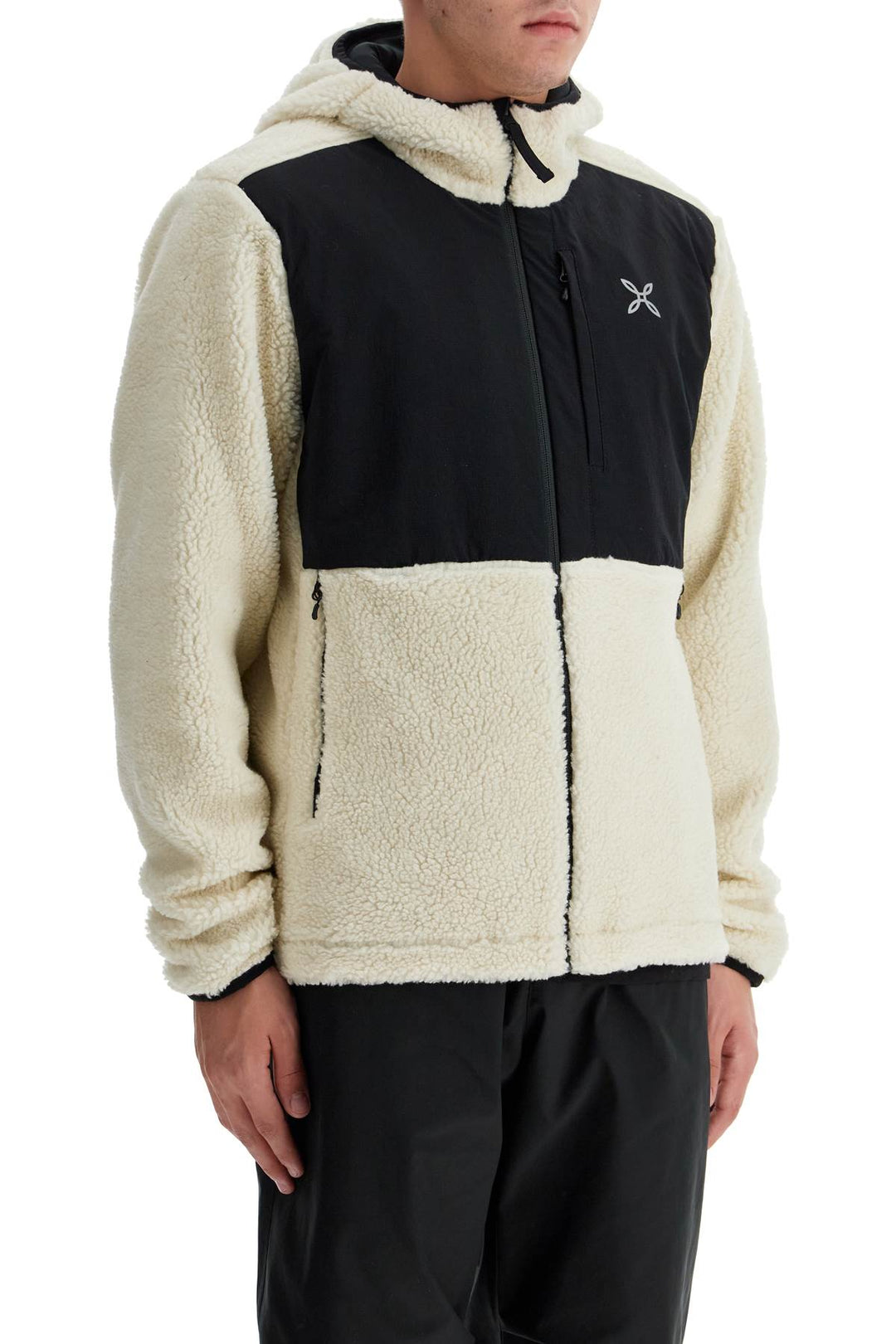 sherpa zip-up hoodie with hood and-1