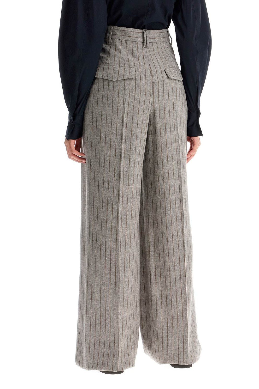 wide virgin wool pinstripe trousers-2