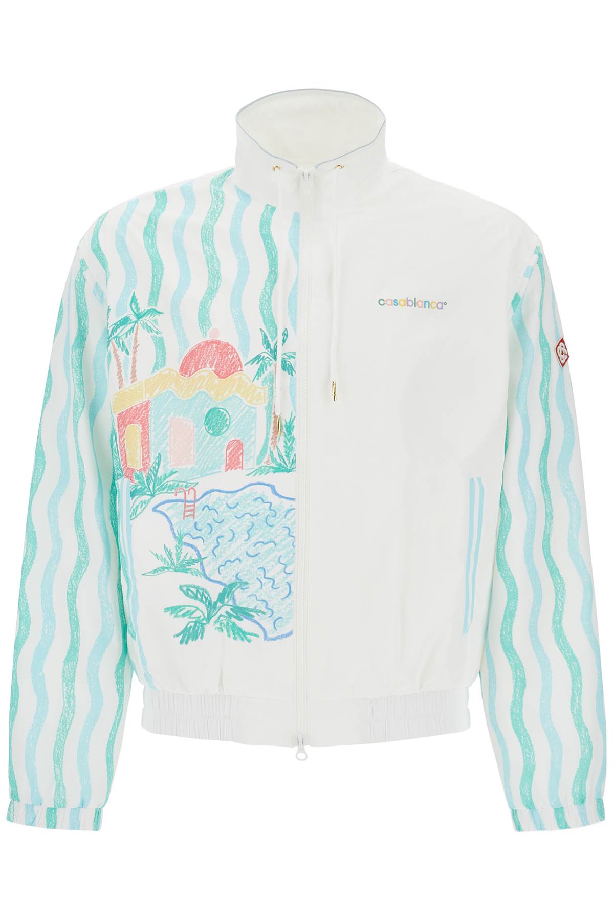 "windbreaker jacket with maison memphis print"-0