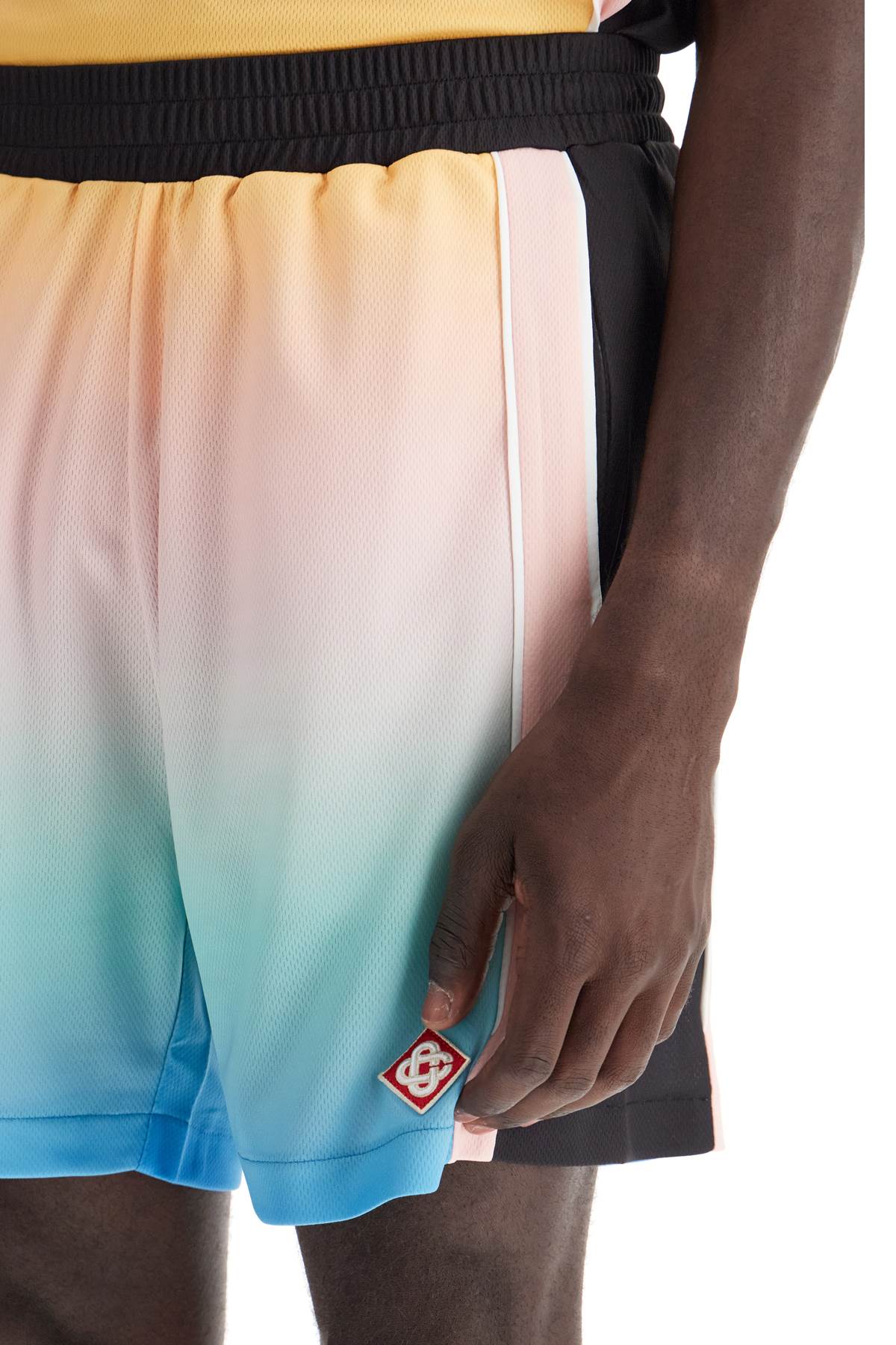 pastel gradient football bermuda shorts-3