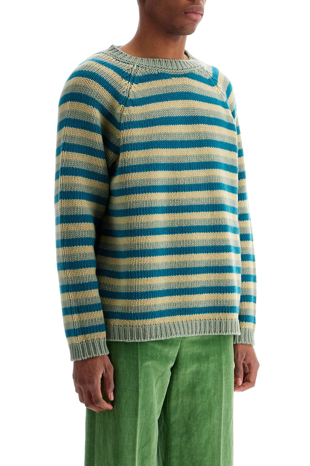 striped wool pullover sweater-1