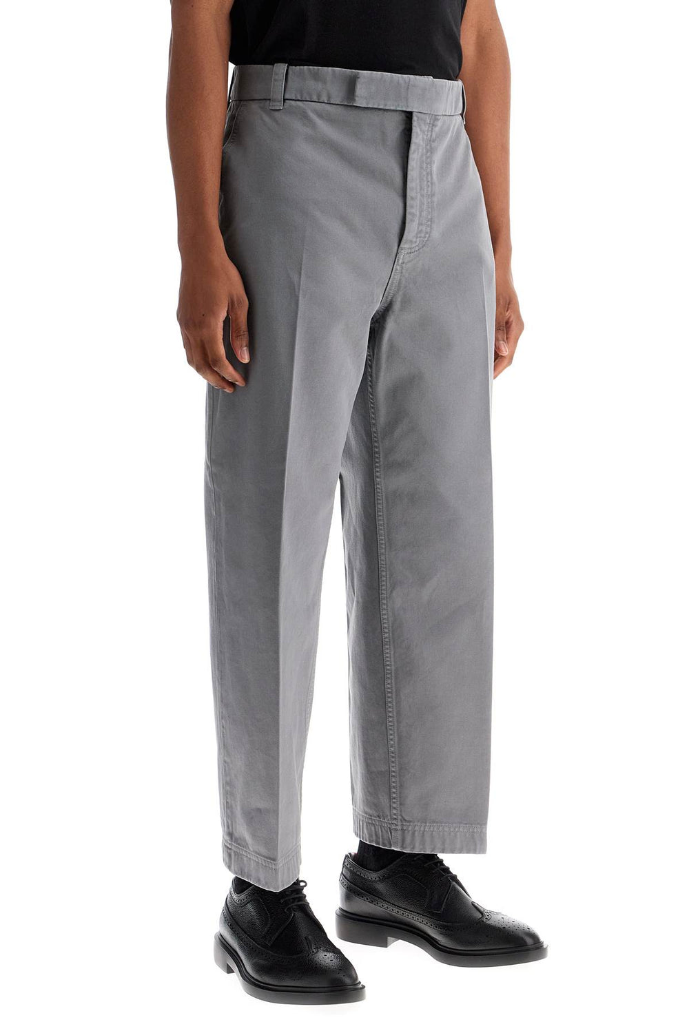 medium grey cotton chino utility pants-1