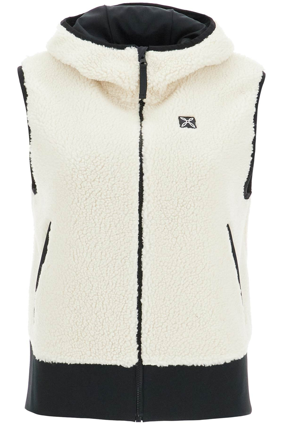 sherpa hooded vest with-0