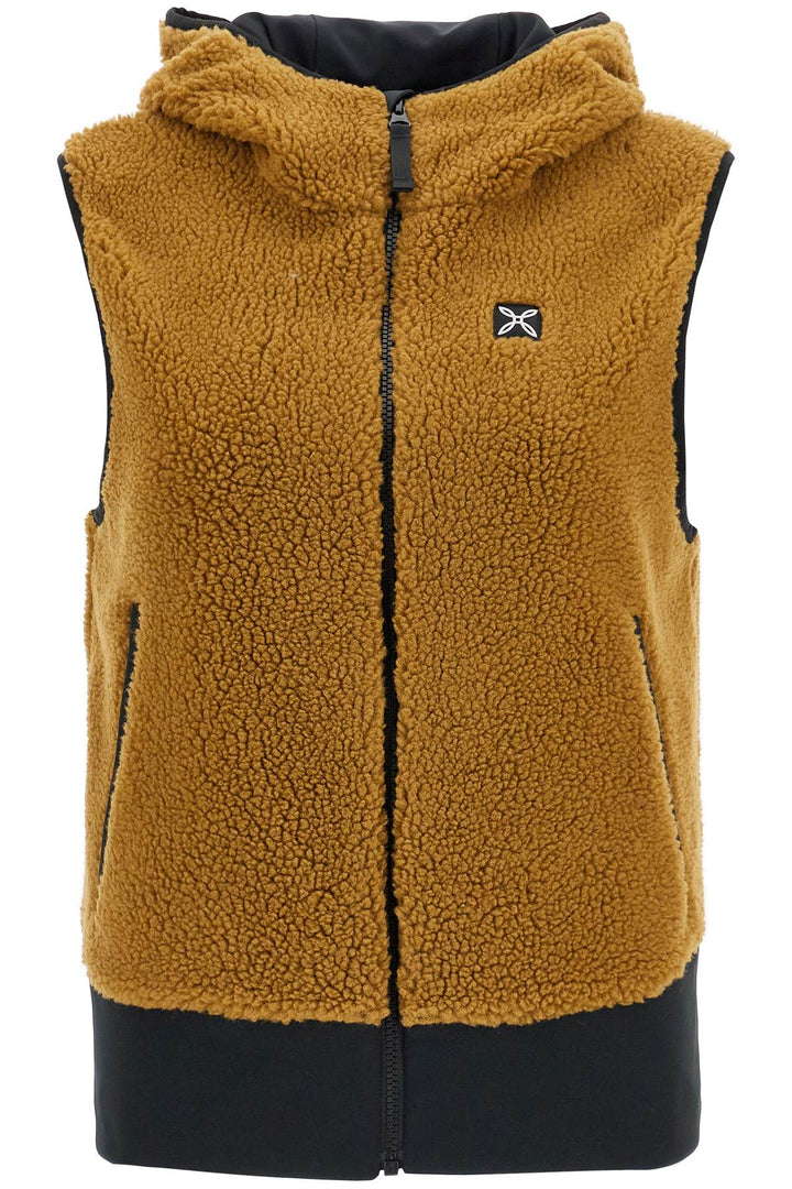 sherpa hooded vest with-0