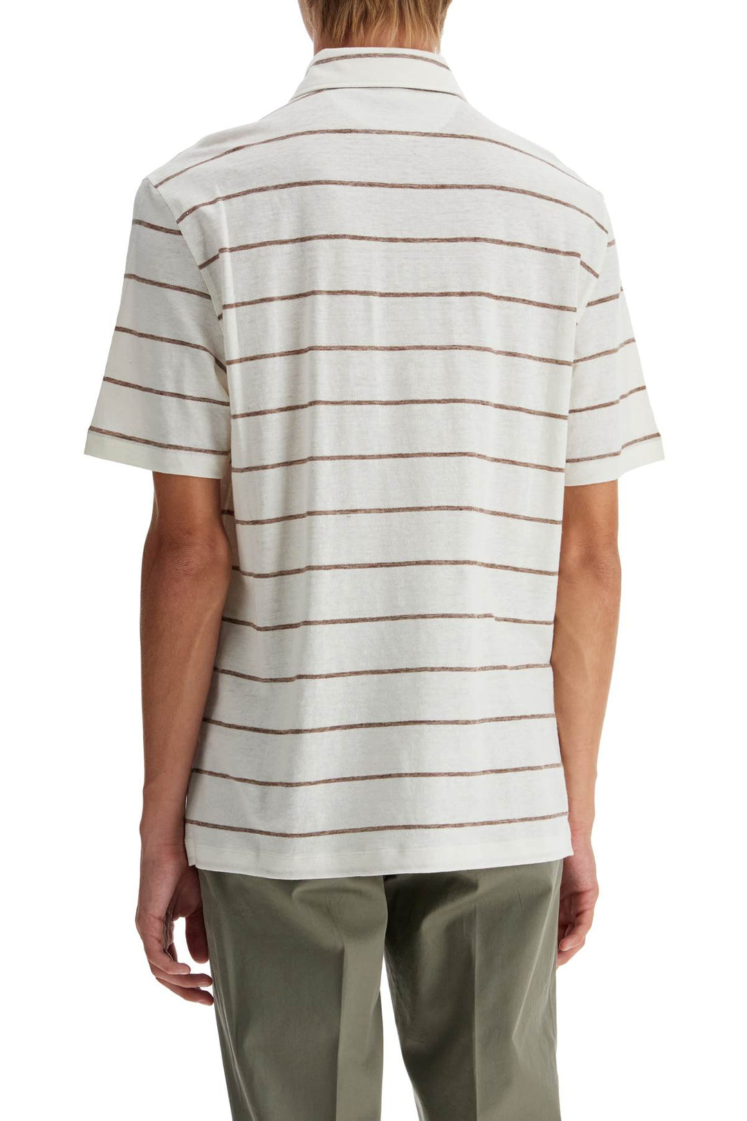 striped linen and cotton polo shirt-2