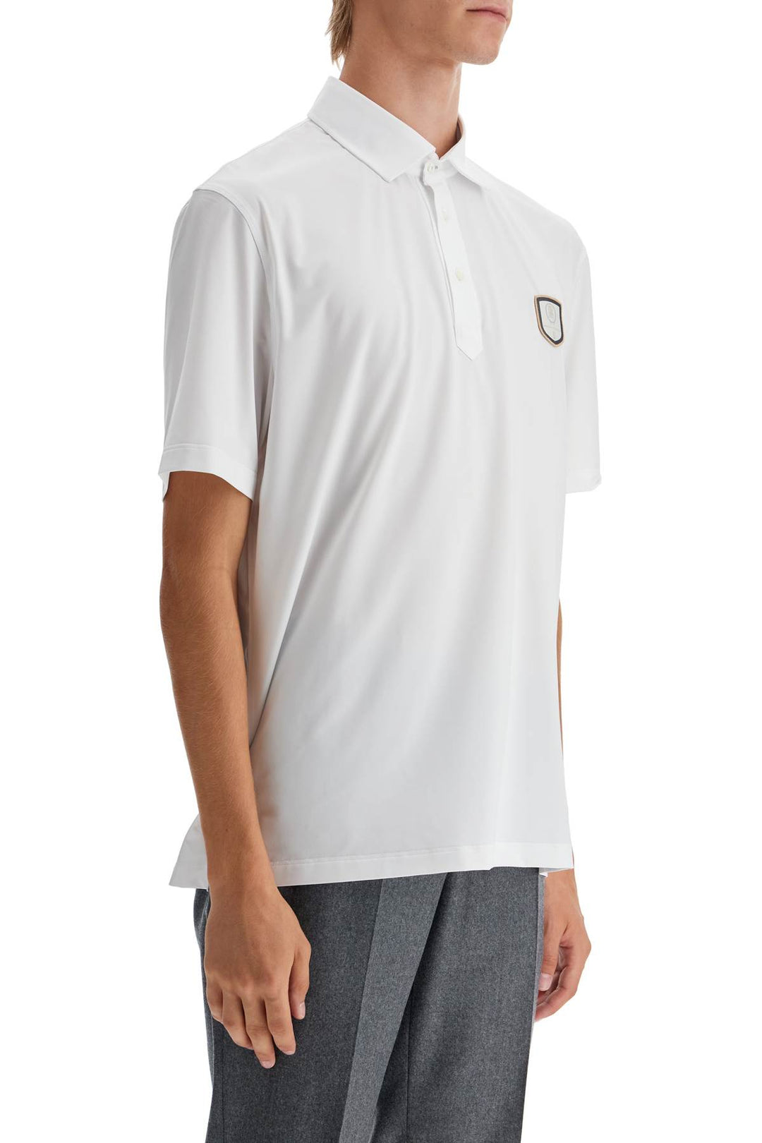 technical jersey polo shirt-1