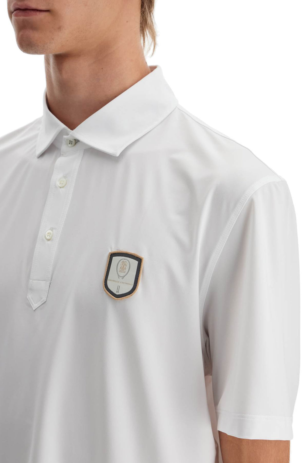 technical jersey polo shirt-3