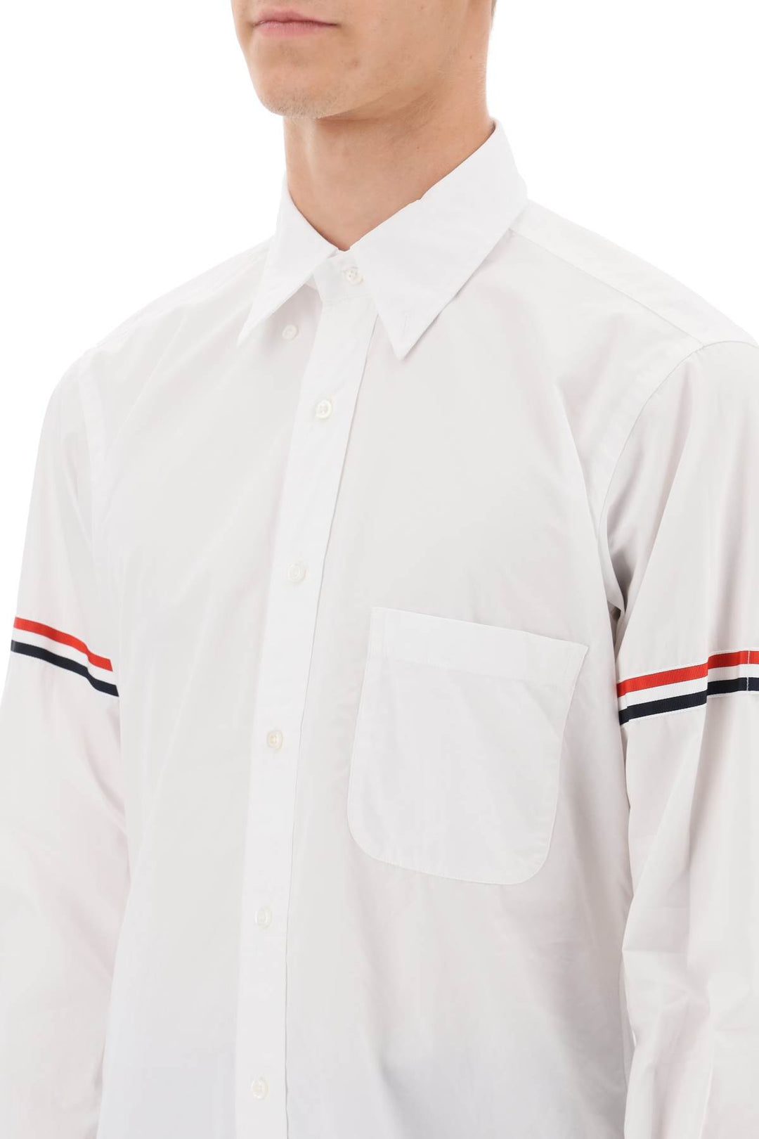 oxford button-down shirt with rwb armbands-3