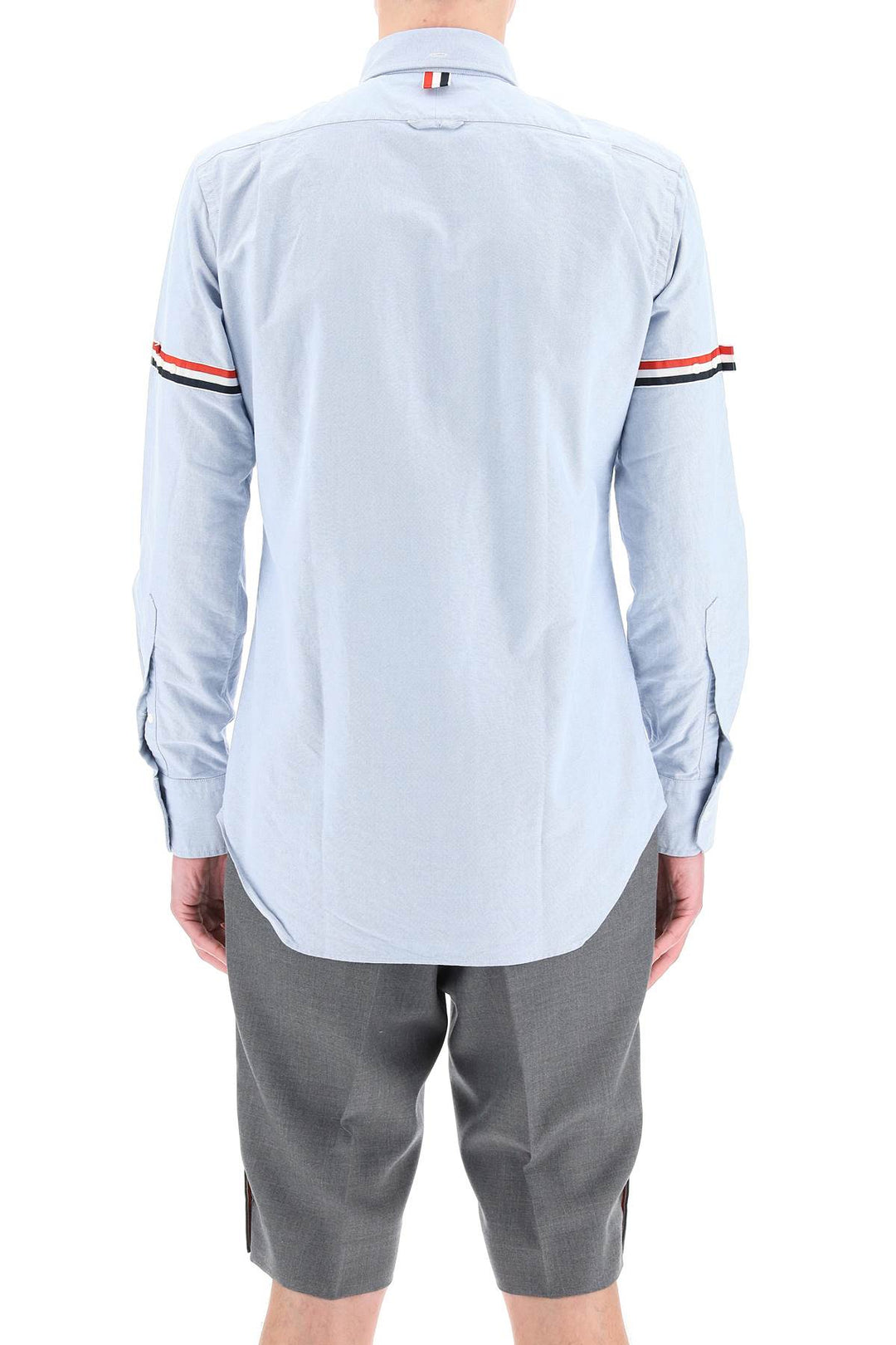 poplin button-down shirt with rwb armbands-2