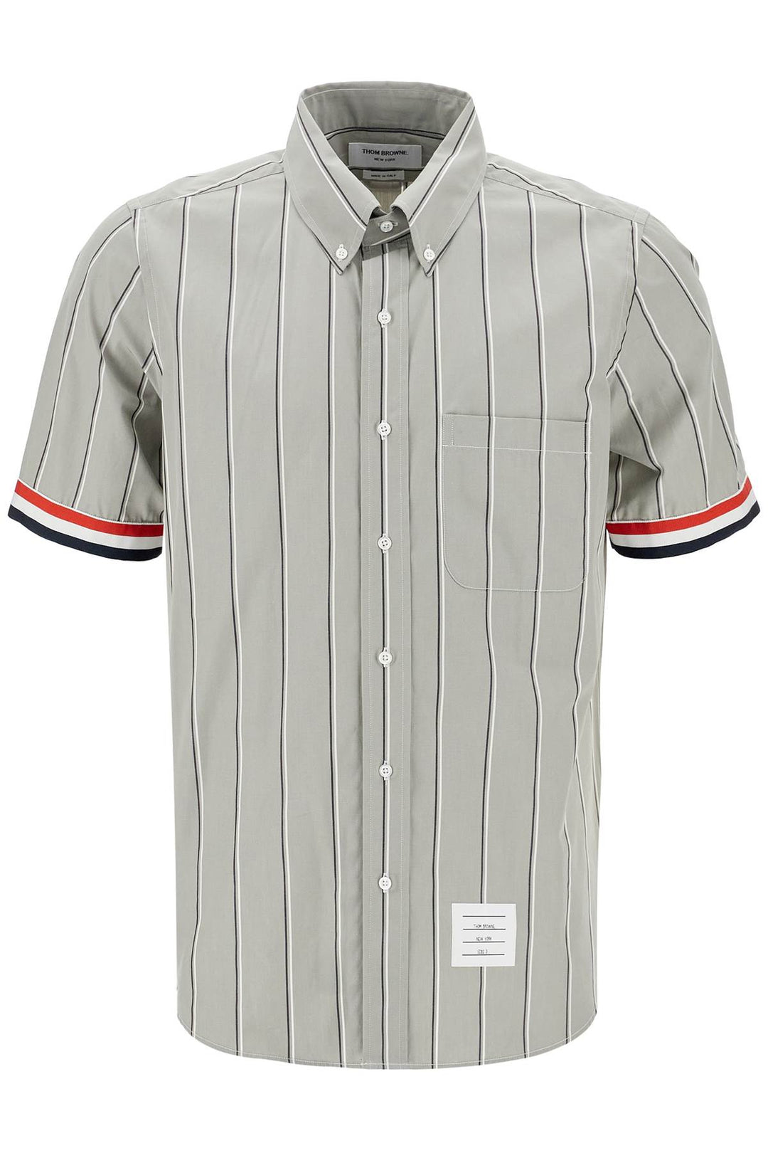 striped short-sleeved shirt-0