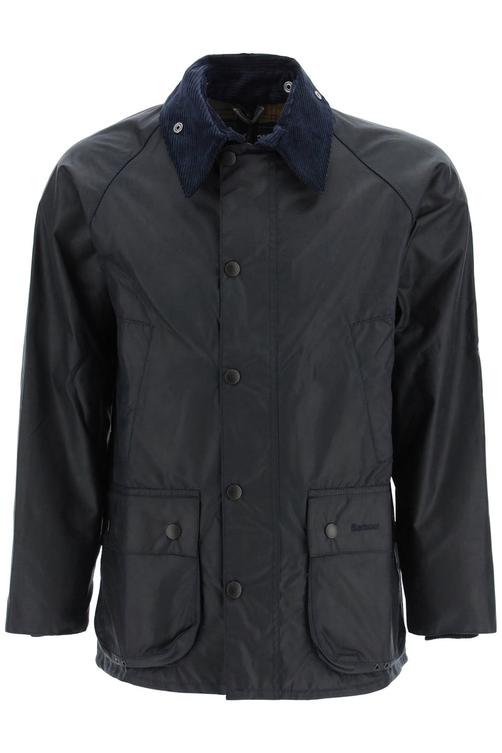 classic bedal jacket in waxed cotton-0