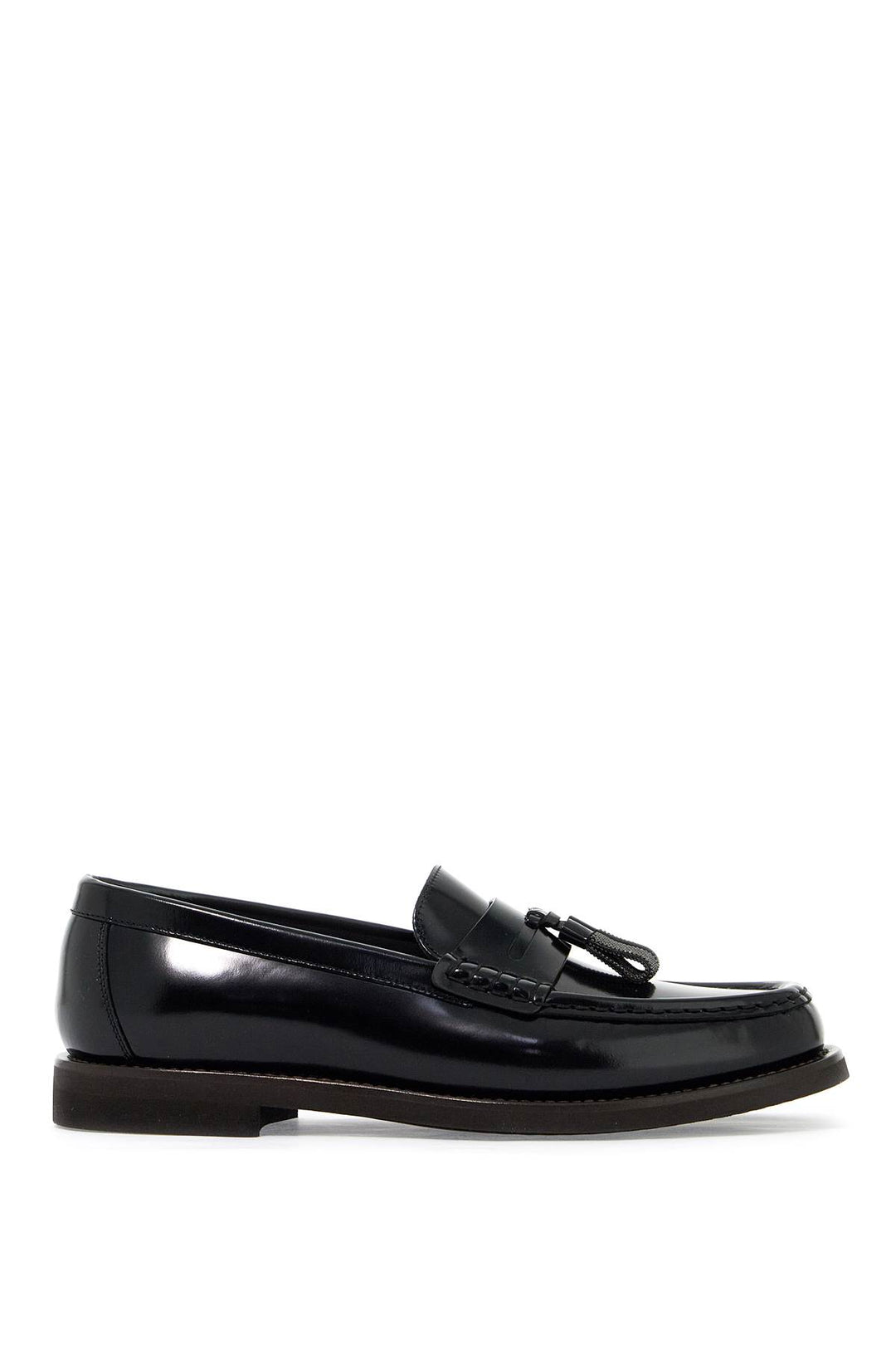 minimal shiny tassel calfskin lo-0