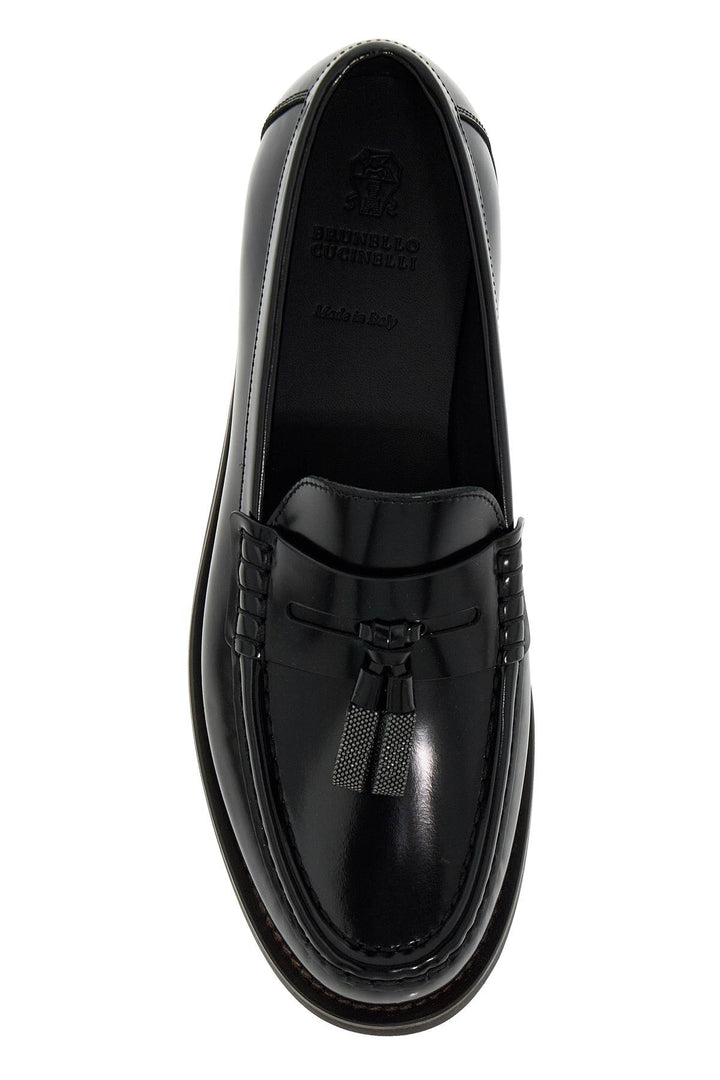 minimal shiny tassel calfskin lo-1