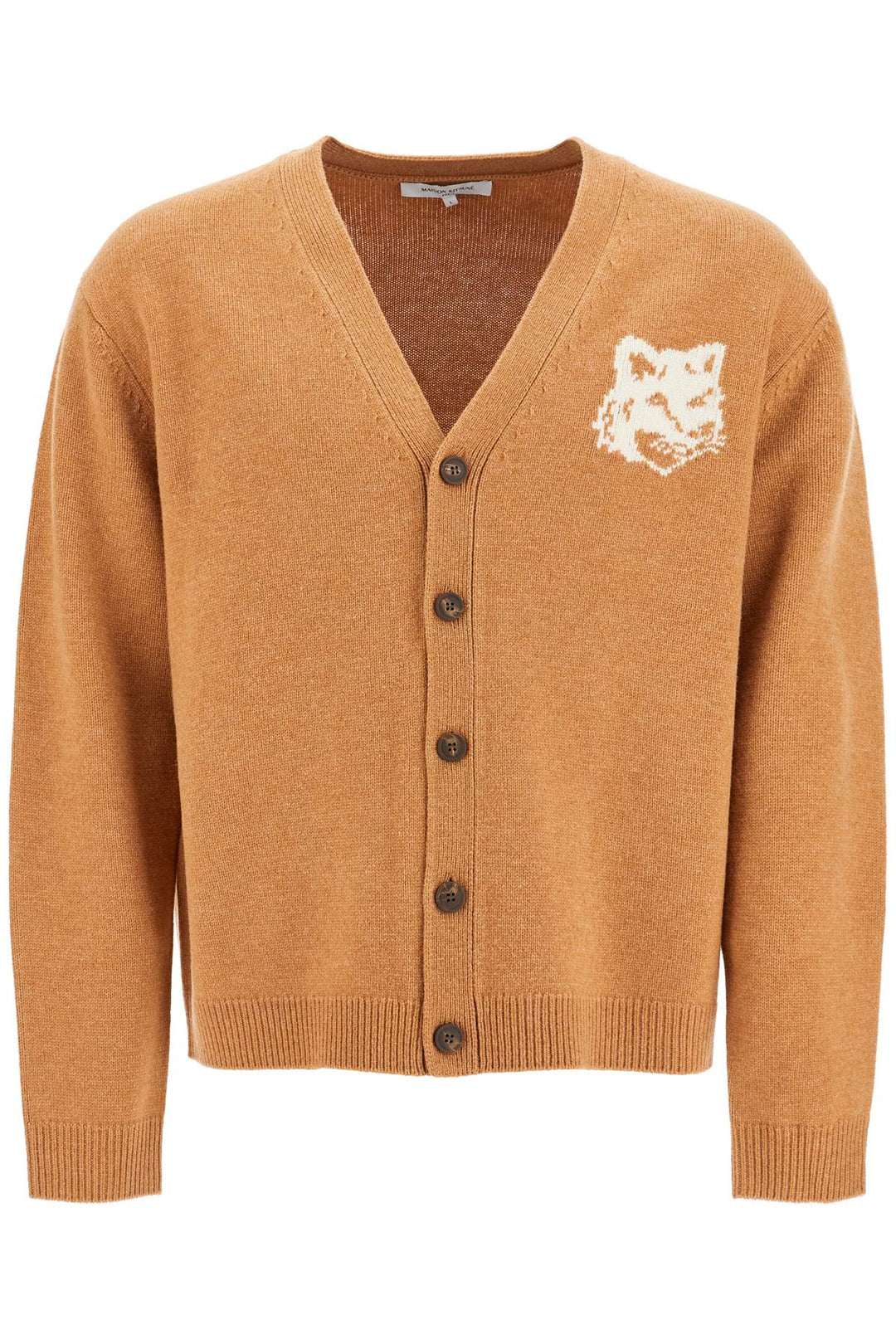 "fox head wool cardigan with-0