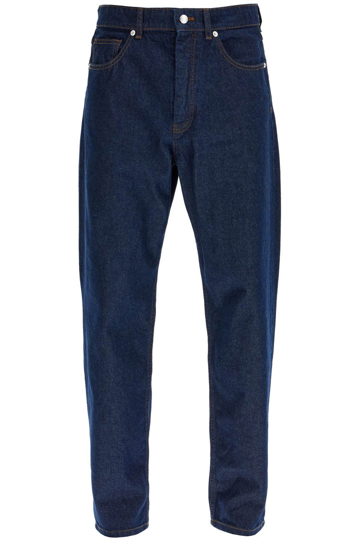 lightweight denim straight leg jeans-0