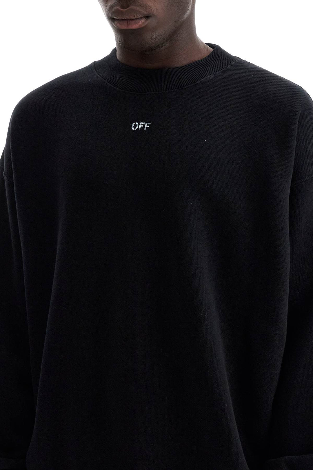 "off printed crewneck sweatshirt-3