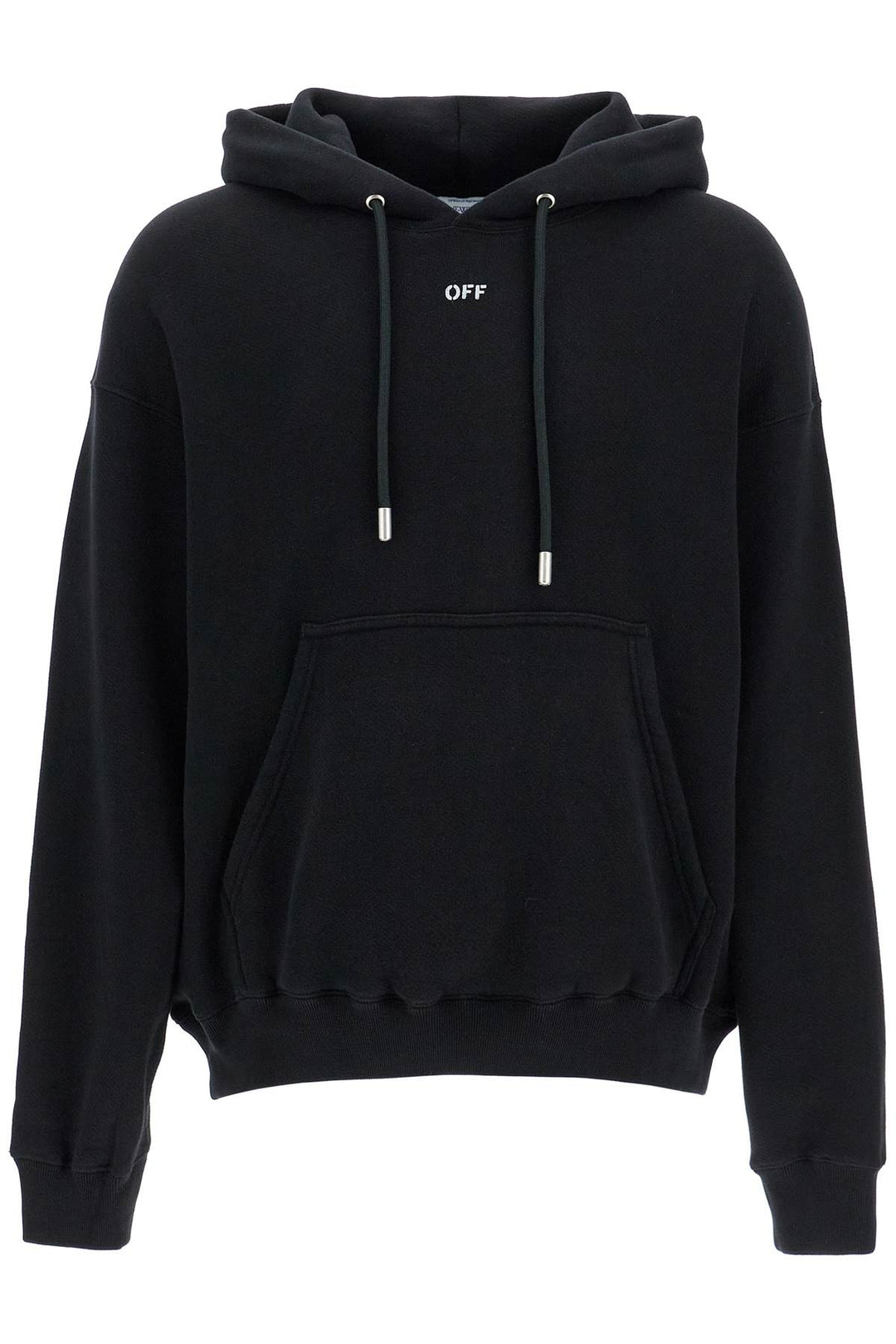 hooded sweatshirt with off print-0