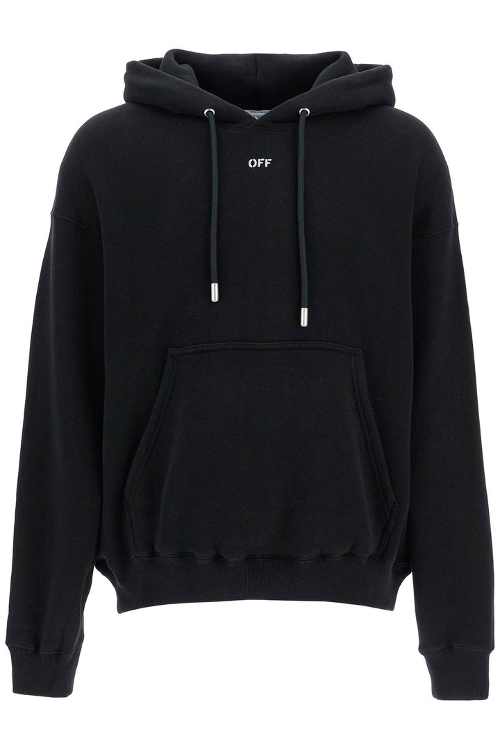 hooded sweatshirt with off print-0