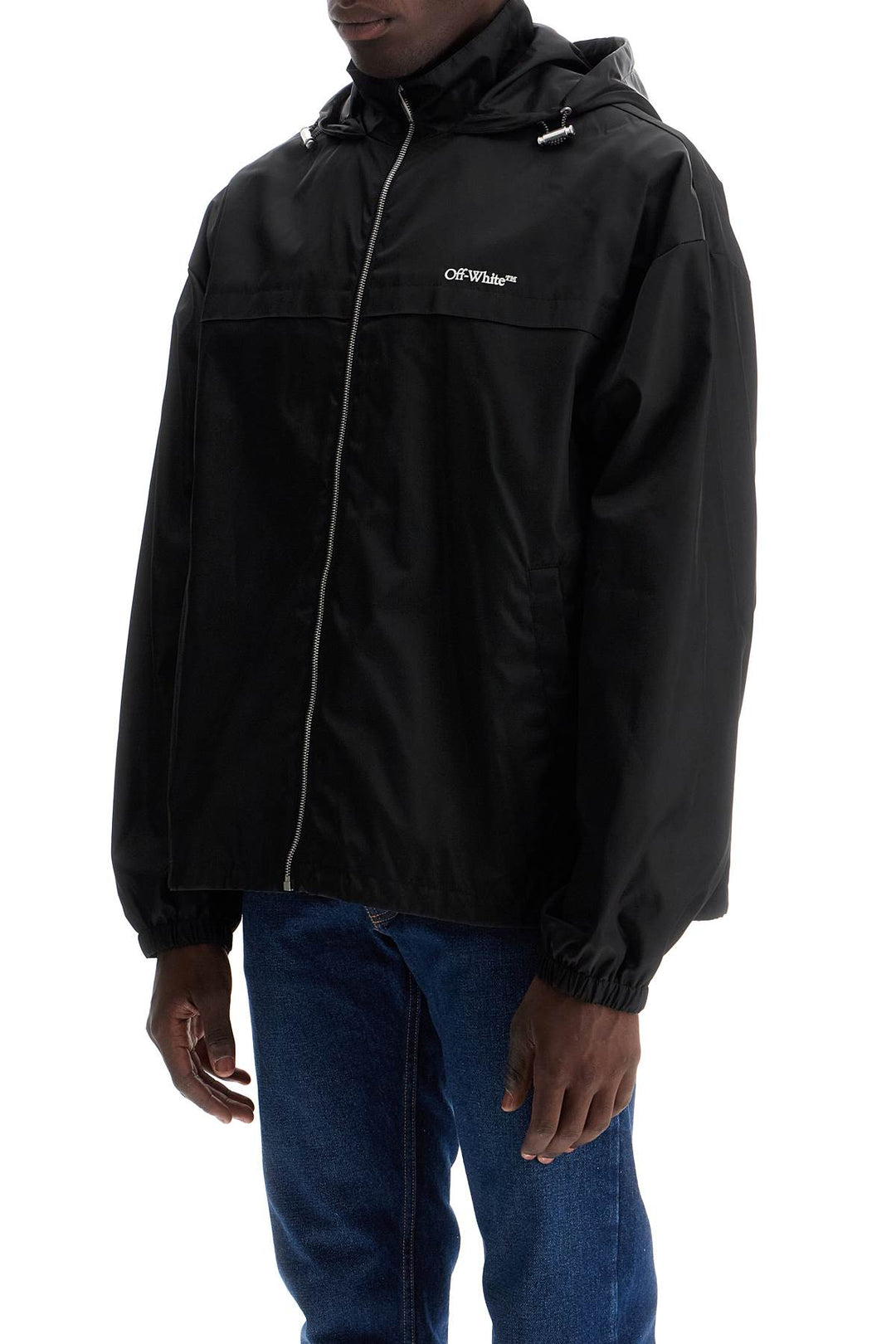 boxy windbreaker jacket with hood-3