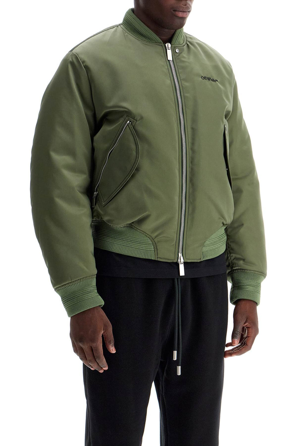 padded nylon bomber jacket-1