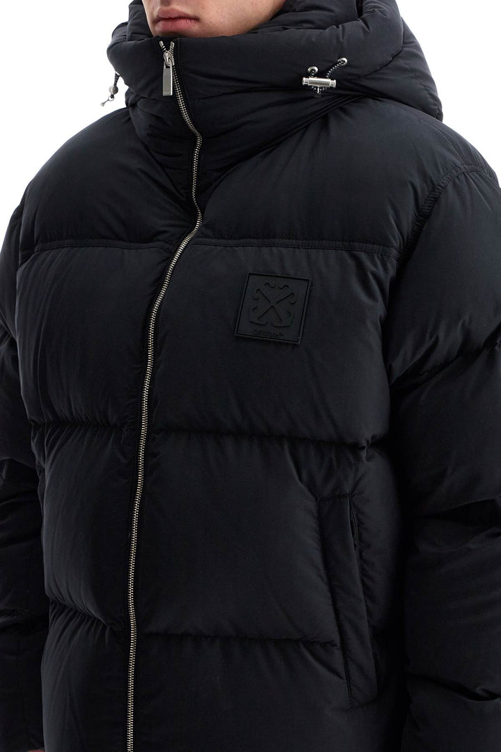 "down jacket with logo patch-3