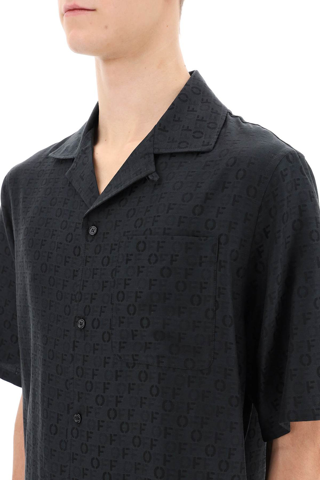 holiday bowling shirt with off pattern-3