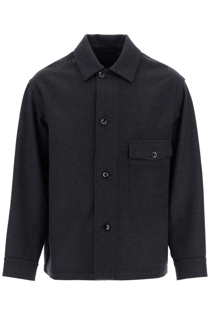 wool felt overshirt in-0