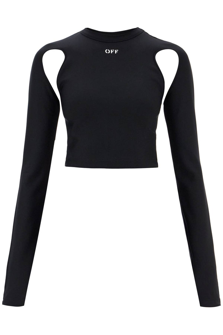 "cropped top with cut out detail-0