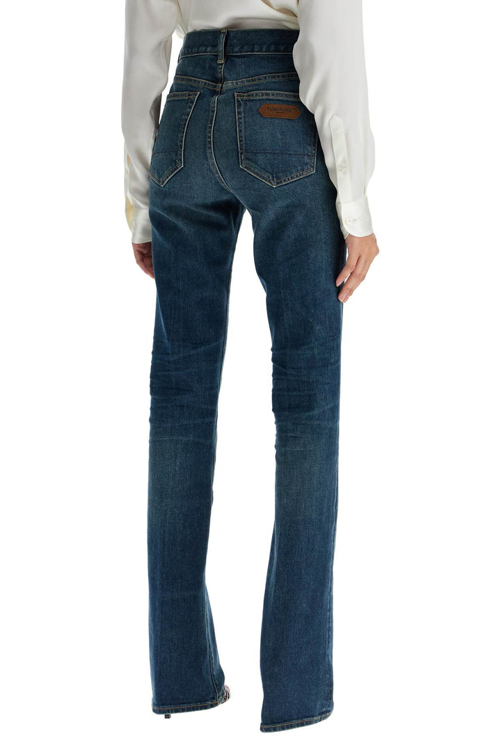 flare mid-rise jeans with-2