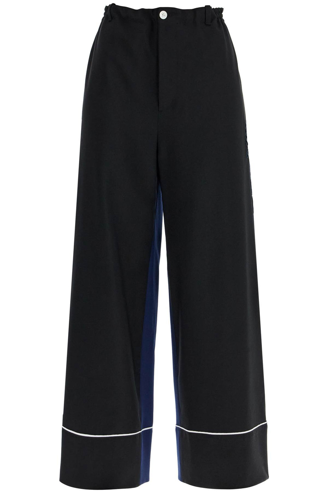 elegant black virgin wool trousers-0