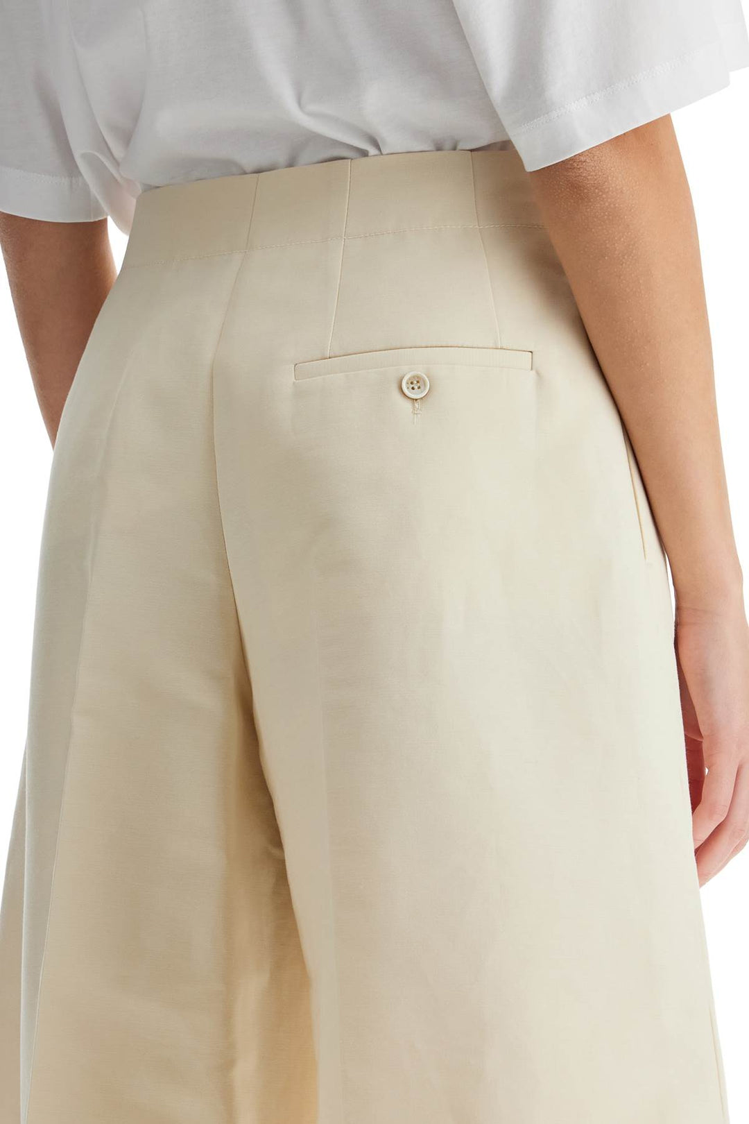 cropped cotton pants in pure cotton-3