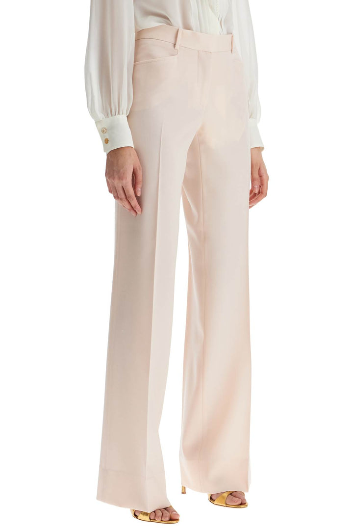 high waist wide leg pants in virgin wool light blush-1