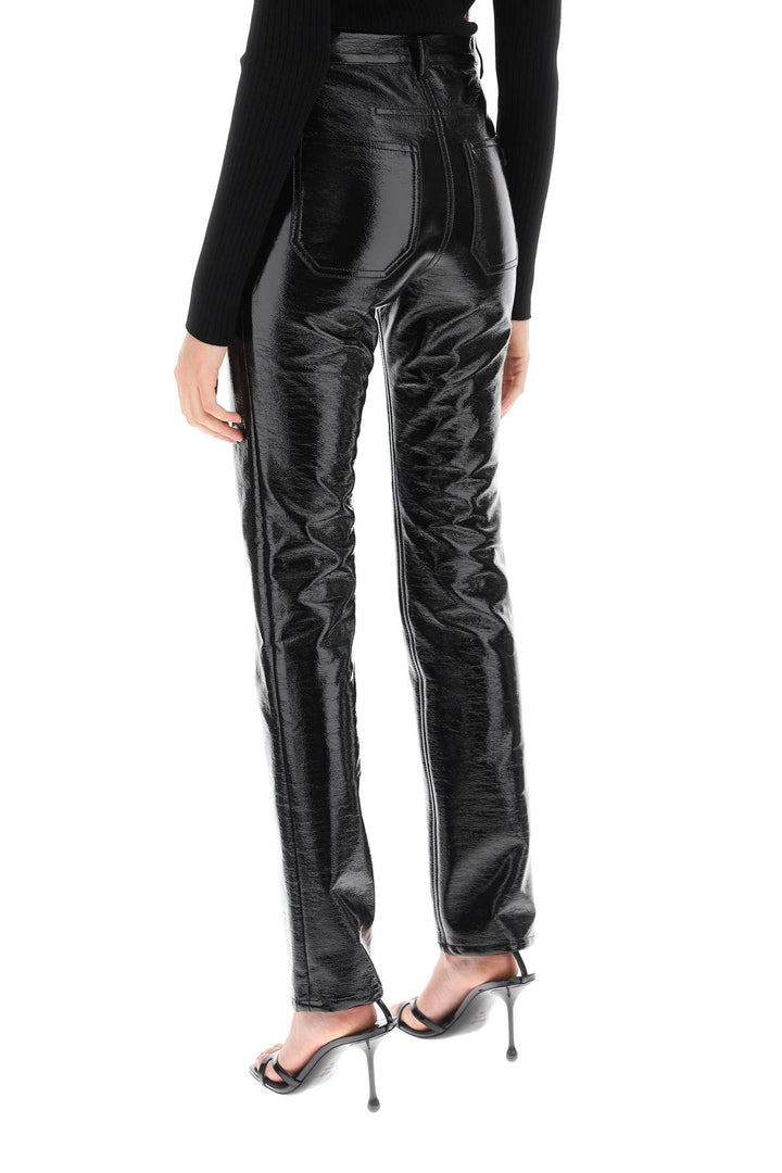 vinyl-effect coated cotton pants-2