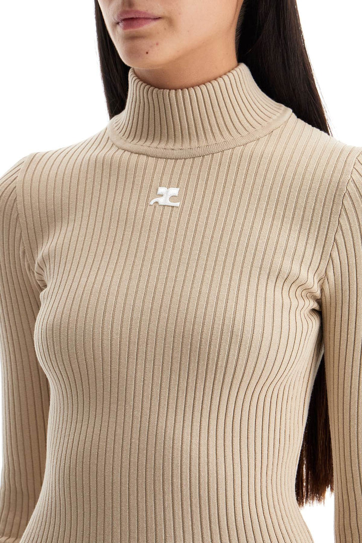 re-edition ribbed funnel-neck sweater-3