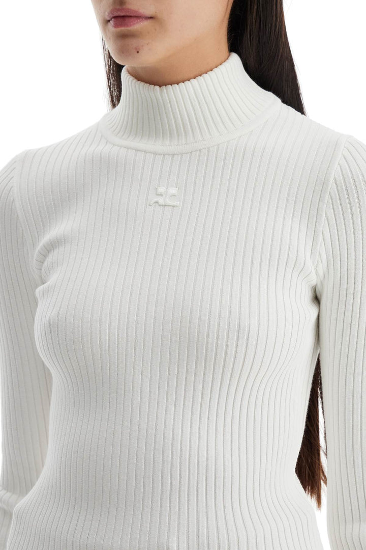 re-edition ribbed funnel-neck sweater-3