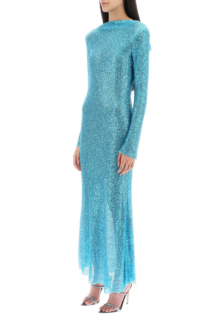 long-sleeved maxi dress with sequins and beads-3
