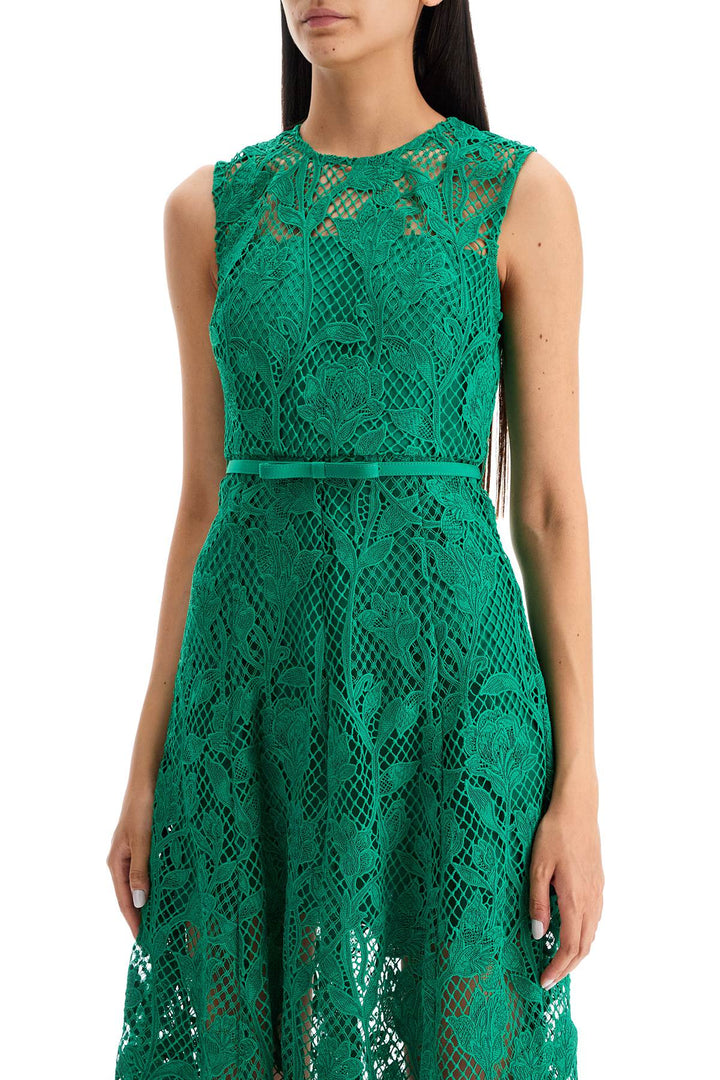 sleeveless midi lace dress-3